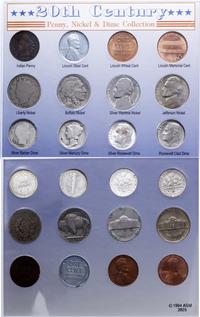 zestaw amerykańskich monet niskich nominałów z X