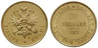20 marek 1879 S, Helsinki, złoto 6.45 g, bardzo 