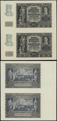 2 x 20 złotych 1.03.1940, bez oznaczenia serii i