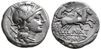 denar 155 pne, Rzym, Aw: Głowa Romy w hełmie w p