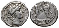 denar 57 pne, Rzym, Aw: Głowa Flory w prawo, za 