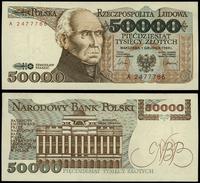 50.000 złotych 1.12.1989, seria A 2477786, bez z