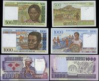 zestaw 3 banknotów, 500 franków bez daty (1994-1