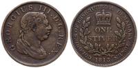 1 stiver 1813, portret Jerzego III w prawo, KM 1