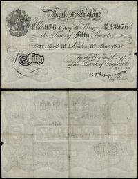 50 funtów 20.04.1936, London, podpis kasjera Pep
