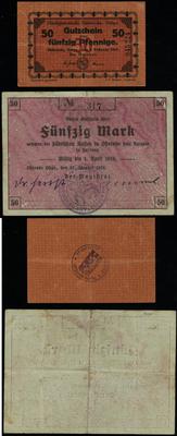 zestaw 2 bonów, 50 fenigów 1.02.1917; 50 marek 1