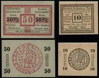 10 i 50 fenigów 1.10.1920, razem 2 sztuki, piękn