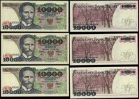 Polska, 3 x 10.000 złotych, 1.02.1987