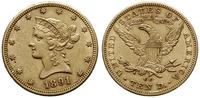 10 dolarów 1891 CC, Carson City, typ Liberty Hea