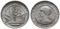 5 lirów 1938, Rzym, srebro, Pagani 364