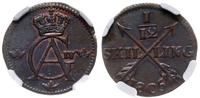 1/12 skilinga 1805, moneta w pudełku NGC z oceną