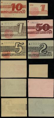 kompletny zestaw bonów, 1, 10 i 50 fenigów oraz 