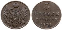 3 grosze polskie 1834, Warszawa, stare bicie, wy