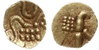 fanam 1600-1750, złoto 0.38 g, moneta w ładnym s