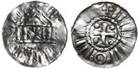 denar krzyżowy X w., Fronton świątyni z kolumnam