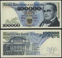 100.000 złotych 1.02.1990, seria A 0700186, wyśm