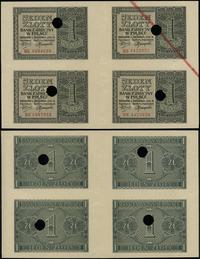 4 x 1 złoty 1.08.1941, czterokrotnie perforowane