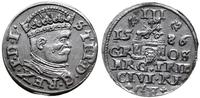 trojak 1586, Ryga, mała głowa króla, ładnie zach