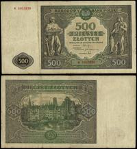 500 złotych 15.01.1946, seria K 5953838, parokro