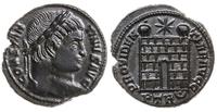 follis 325-326, Trewir, Aw: Głowa cesarza w praw