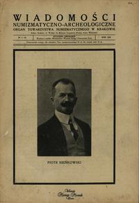czasopisma, Wiadomości Numizmatyczno-Archeologiczne, nr 1-12, rok 1925