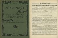 czasopisma, Wiadomości Numizmatyczno-Archeologiczne, zeszyt 3-4/1901