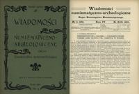 czasopisma, Wiadomości Numizmatyczno-Archeologiczne, zeszyt 2/1901