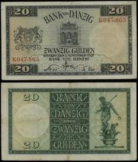 20 guldenów 1.11.1937, seria K, numeracja 047865