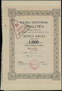 akcja na 1.000 marek polskich 1921, III emisja, 