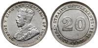 20 centów 1935, srebro próby 600, ładny połysk m