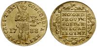 dukat 1788, Utrecht, złoto 3.48 g, Delmonte 965,
