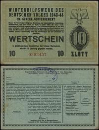 10 złotych 1943-1944, numeracja 0303457, niewype