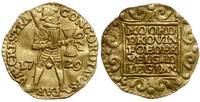 dukat 1729, Utrecht, złoto 3.45 g, gięty, Purmer