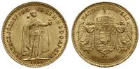 10 koron 1904 KB, Kremnica, złoto 3.39 g, Fr. 25