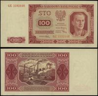 100 złotych 1.07.1948, seria GE 3592446, bez ram