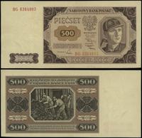 500 złotych 1.07.1948, seria BG 6364803, złamani