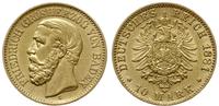 10 marek 1881 G, Karlsruhe, złoto 3.95 g, AKS 14