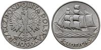 5 złotych 1936, Żaglowiec, moneta czyszczona, Pa