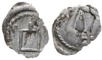 denar przed 1401, Aw: Kolumny Gedymina, Rw: grot