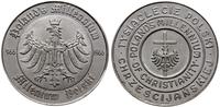 Polska, Milenium Polski, medal wydany w USA 1966 r, Aw: Orzeł z krzyżem na piersia..