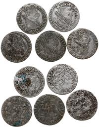 Polska, zestaw 5 x szóstak, 1624, 2 x 1625, 1626, 1627