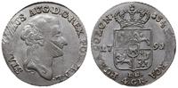 złotówka 1791 EB, Warszawa, moneta justowana, Pl