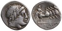 denar 86 pne, Rzym, Aw: głowa Apollina w wieńcu 