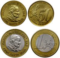 Watykan (Państwo Kościelne), zestaw 50 centów i 1 euro, 2000
