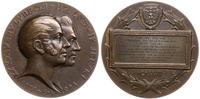 Polska, medal na 100-lecie Banku Polskiego 1928, autorstwa J. Aumillera, Aw: Dwa p..