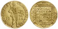 dukat 1758, Utrecht, złoto 3.48 g, ładny, Delmon