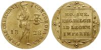 dukat 1828, Utrecht, złoto 3.46 g, bardzo ładny,