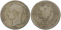 5 boliwarów 1886, srebro 24.04 g
