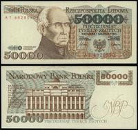 50.000 złotych 1.12.1989, seria AT, numeracja 68