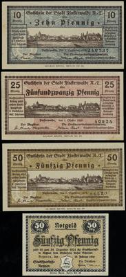zestaw 4 banknotów, Finsterwalde: 10, 25 i 50 fe